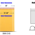 Kraft Bubble Lined Mailer Size H